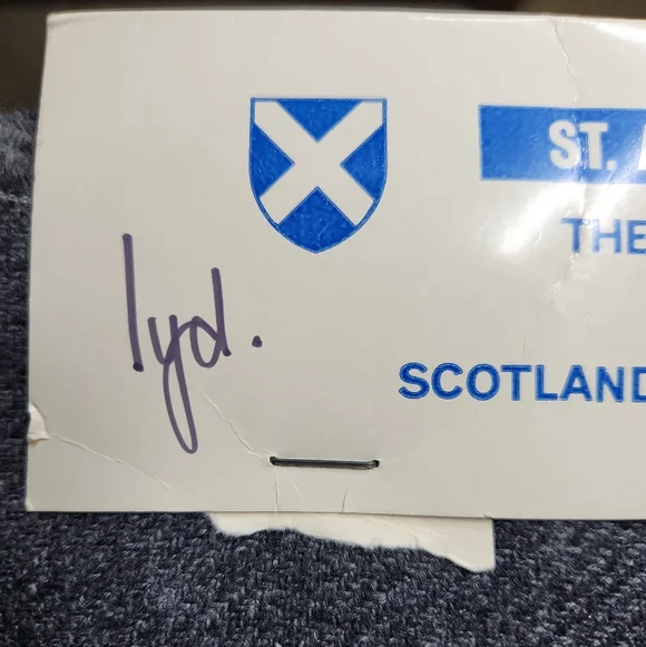 Vintage Scottish Tweed 1 Yard St Andrews Woollen Mill Charcoal Wool Fabric - Picture 5 of 8